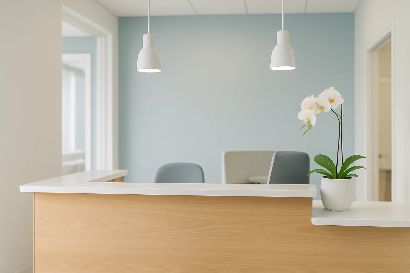 Front desk reception for scheduling a dentist appointment in Fort Myers